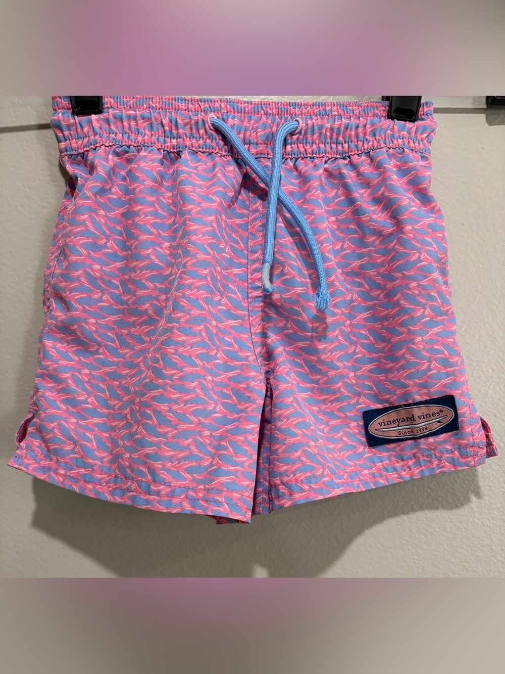 Vineyard Vines Pink Fish Print Swim Shorts size 2T